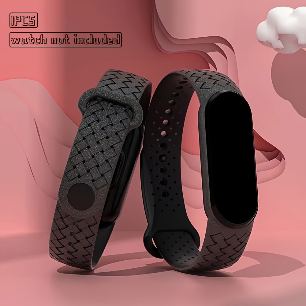 Image of Silicone Watch Bands For Xiaomi 3 4 5 6 7 Wrist Replacement Sport Bracelet Air-hole Watch Correa 7 6 5 4 3 Strap