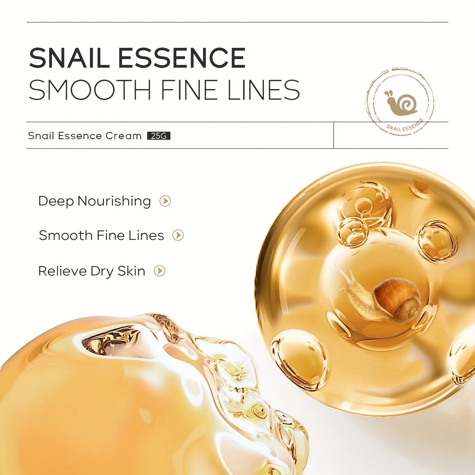 

25g Korean Snail Face Cream - Moisturizes, Firm, And Protects Skin Barrier !