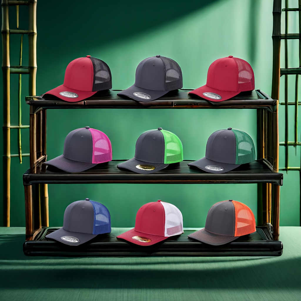 

9-pack Lightweight Casual Baseball Caps, Breathable Polyester Fabric, Pvc Coating, Soft And Comfortable For Outdoor Sports