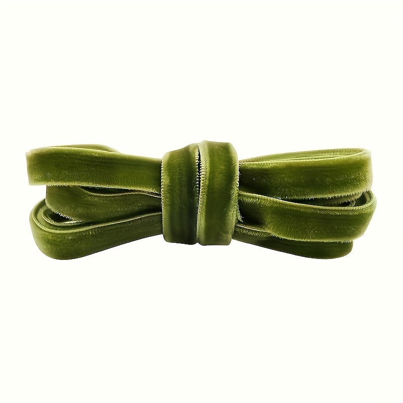 Christmas Olive Green Velvet Ribbon - 5 Yards - Perfect For Wedding Decorations, Gift Wrapping, And Diy Christmas Crafts