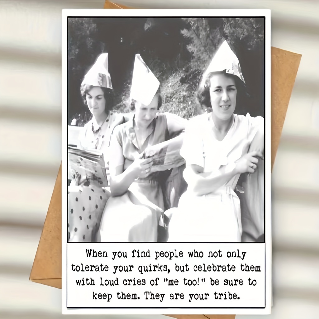 

Festive Friendship Card: Humorous Birthday Greeting For Sisters Or Best Friends - 6.9"x17.5" (17.5cm X 6.9cm)