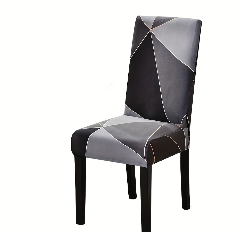1/4/6pcs Full Coverage Spandex Slicky Fiber Fabric Elastic Dining Table Chair Covers 130g/gps