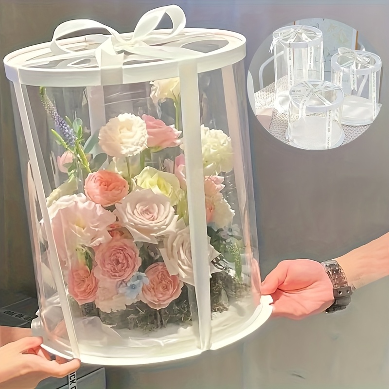 3pcs Transparent Spherical Gift Boxes with Lids - Perfect for Flowers, Crafts, and Rose Bears - Durable Plastic Surprise Cases Ideal for Christmas, Valentine's Day & More, Birthday Box, Large Gift Boxes, Jewelry Gift Box, Gift Packaging, Box For Gift, Gift Boxes For Wedding, Wedding Favor Boxes, Candy Box, Christmas Boxes For Gifts, Christmas Cookie Boxes, Craft Storage, Elegant Presentation, Lightweight Packaging, Sturdy Construction, Storage Container, Craft Enthusiasts,