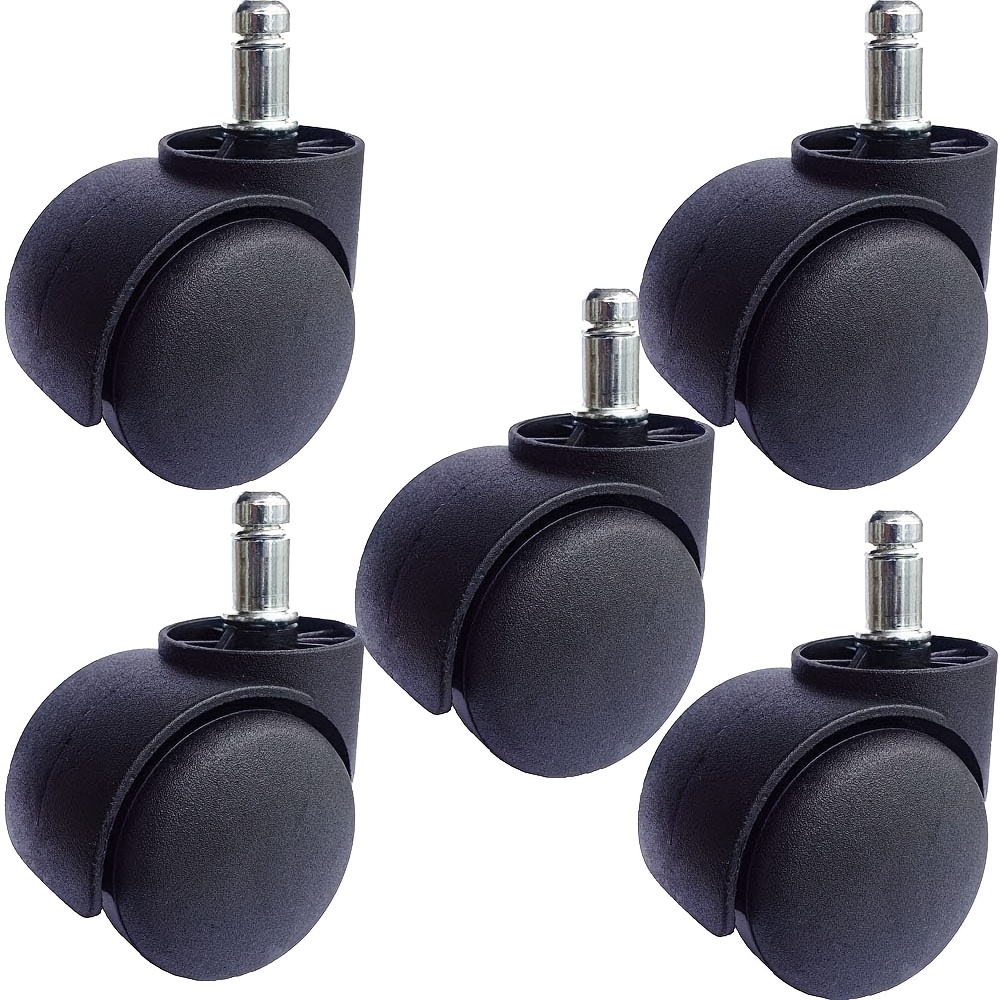 TEMU 619029 5x Unbraked Castors Floor Chair Wheels 11 Mm / 50 Mm & 619010 5 X Hard Floor Wheels 11 Mm / 65 Mm Hard Floor Chair Wheels (pack Of 5)
