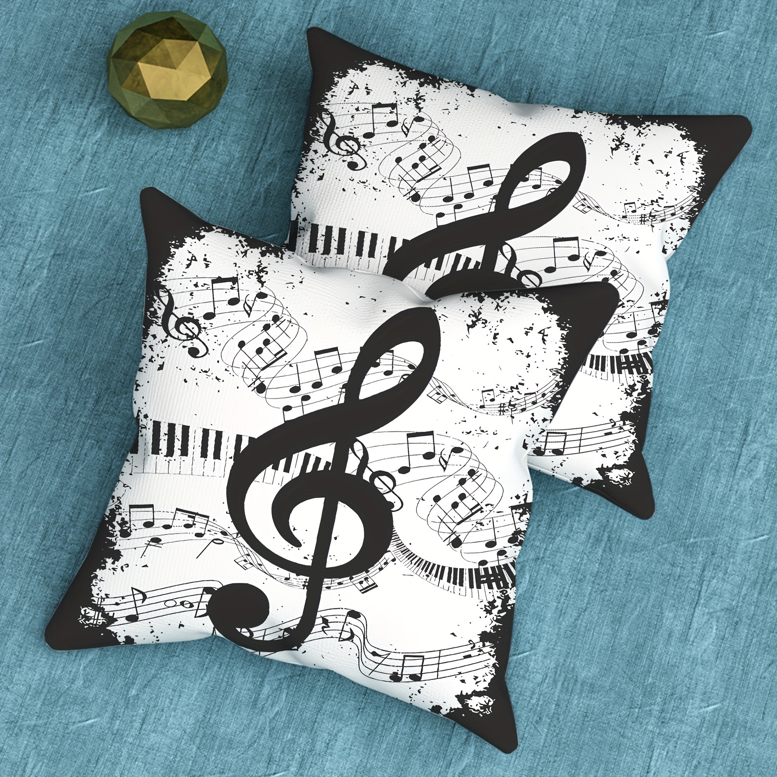 

Notes Throw Pillow Covers, Set Of 2, Microfiber Zippered Cushion Cases, Machine Washable, One-sided Print Home Decor For Sofa And Bedroom, 18x18 Inch