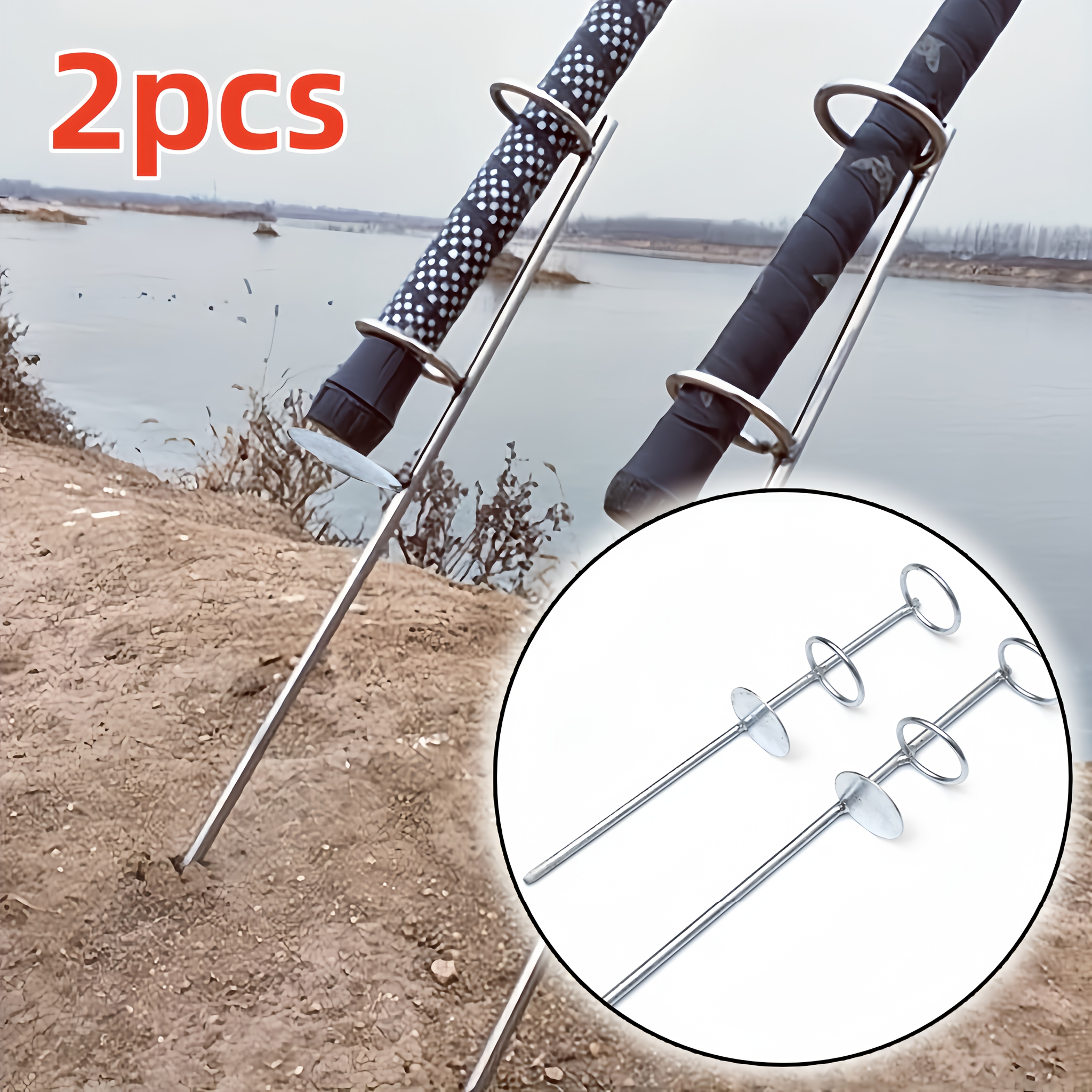 2 stk. runde angelrutenhalter einfacher stand strand - Temu Germany