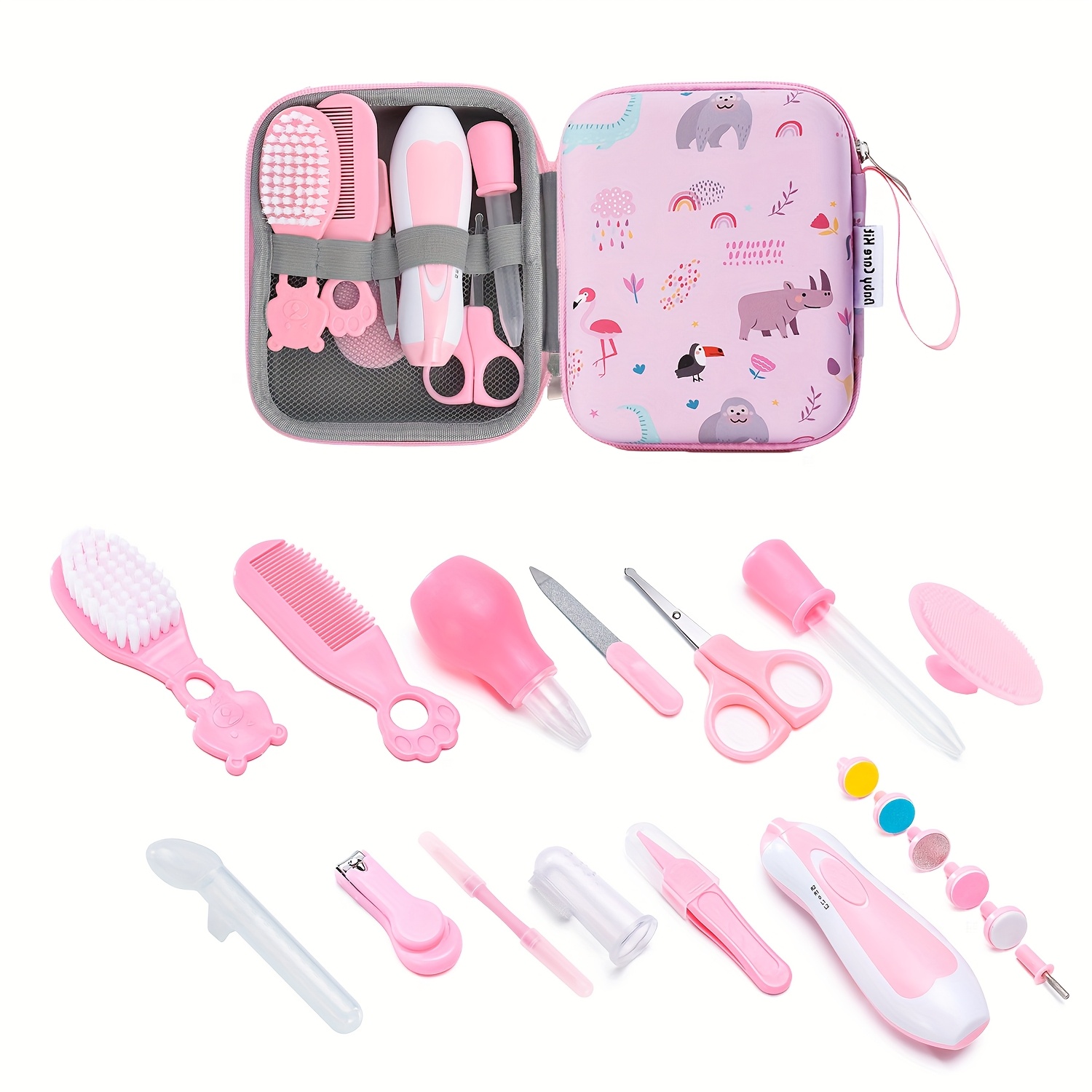 Grooming Kit, Safety Care Set, Includes a Brush, Comb, Nail Clippers, And Nasal Aspirator, Essential Items for, Suitable for Girls And Boys, Making It a Perfect Gift for Expectant Parents for Easter, Thanksgiving, Christmas, And Other Holidays.