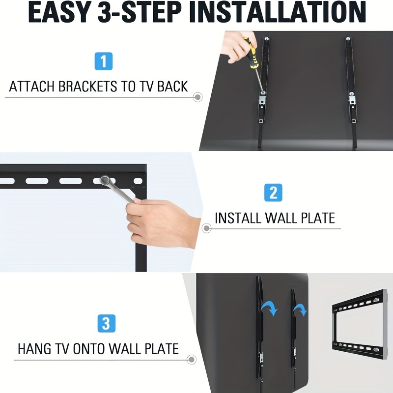 Carbon Steel Tv Wall Mount Bracket For 26-55 Inch Led Lcd Flat Panel ...