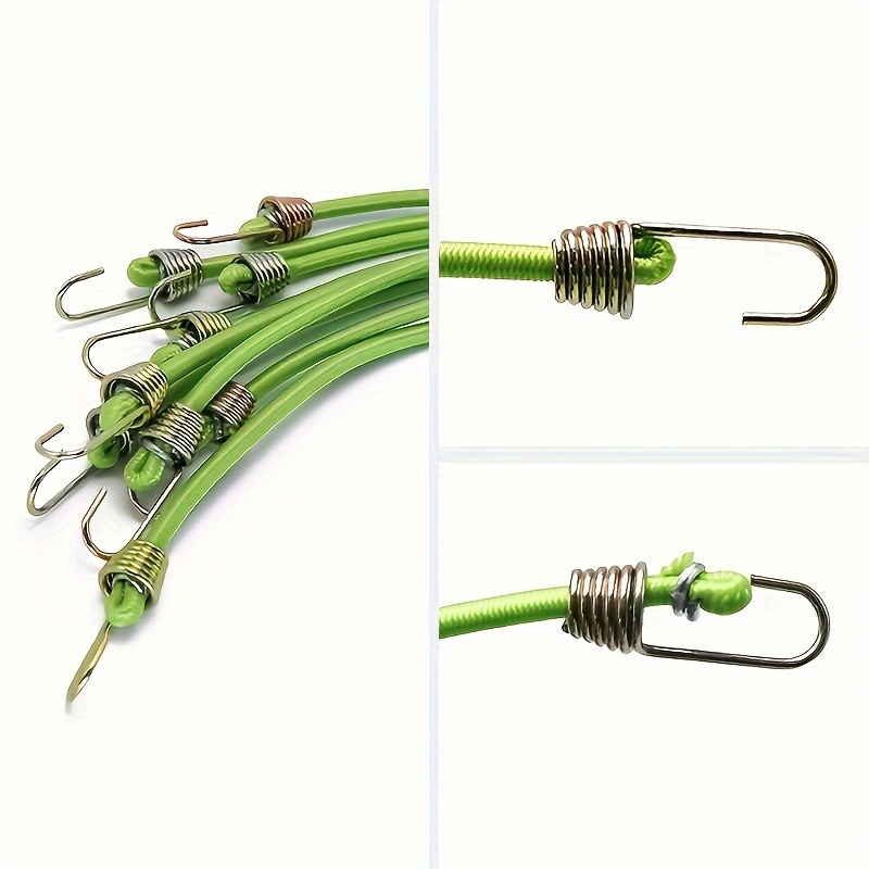 6pcs Luggage Ropes, Bungee Cords, Strong Elastic Luggage Straps with Hooks,  for Camping Bike Van Cover Fastening