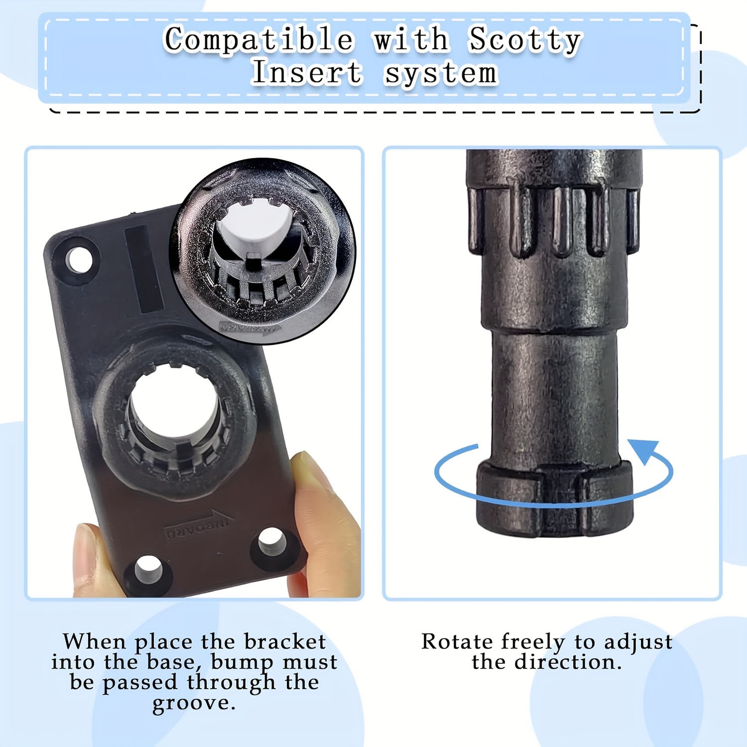 2pcs Deck Mounting Bracket for Kayaks & Boats