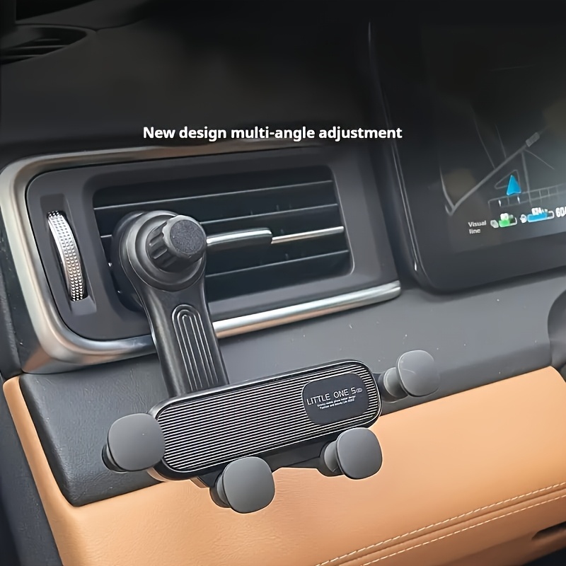 item picture Car Phone Mount with Stable Gravity Lock, Anti-Shake Design - Adjustable Air Vent Grip, Waterproof ABS Material