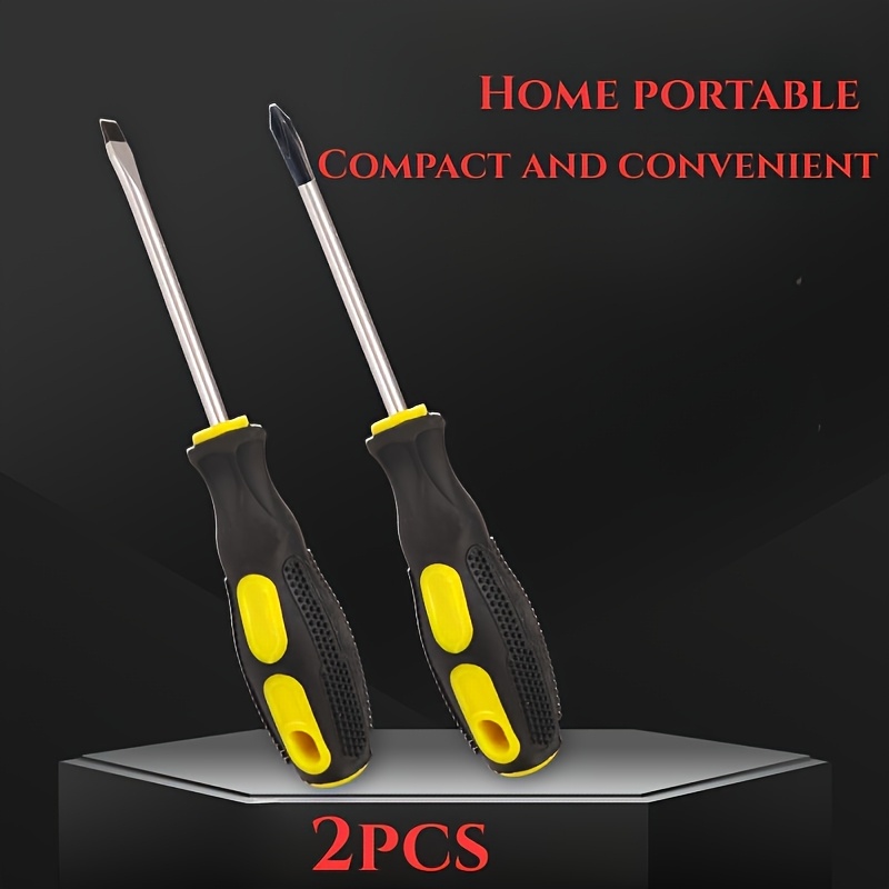 TEMU 2pcs Precision Screwdriver Set With Magnetic, Flat, And Phillips Heads, Torque Wrench Design, Tool Kit, No , Portable Tool Case, Ergonomic Grip,