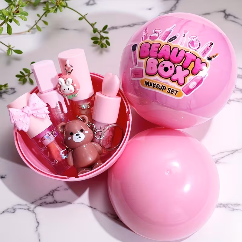 pink sphere multi style lip makeup set 5pcs kit cute bunny tinted lip oil 3d bear matte lip glaze heart shaped head cream moisturizing lip base cream bottle pearlescent shimmer lip gloss beautiful christmas gift birthday gift 5 lip se Product details 0