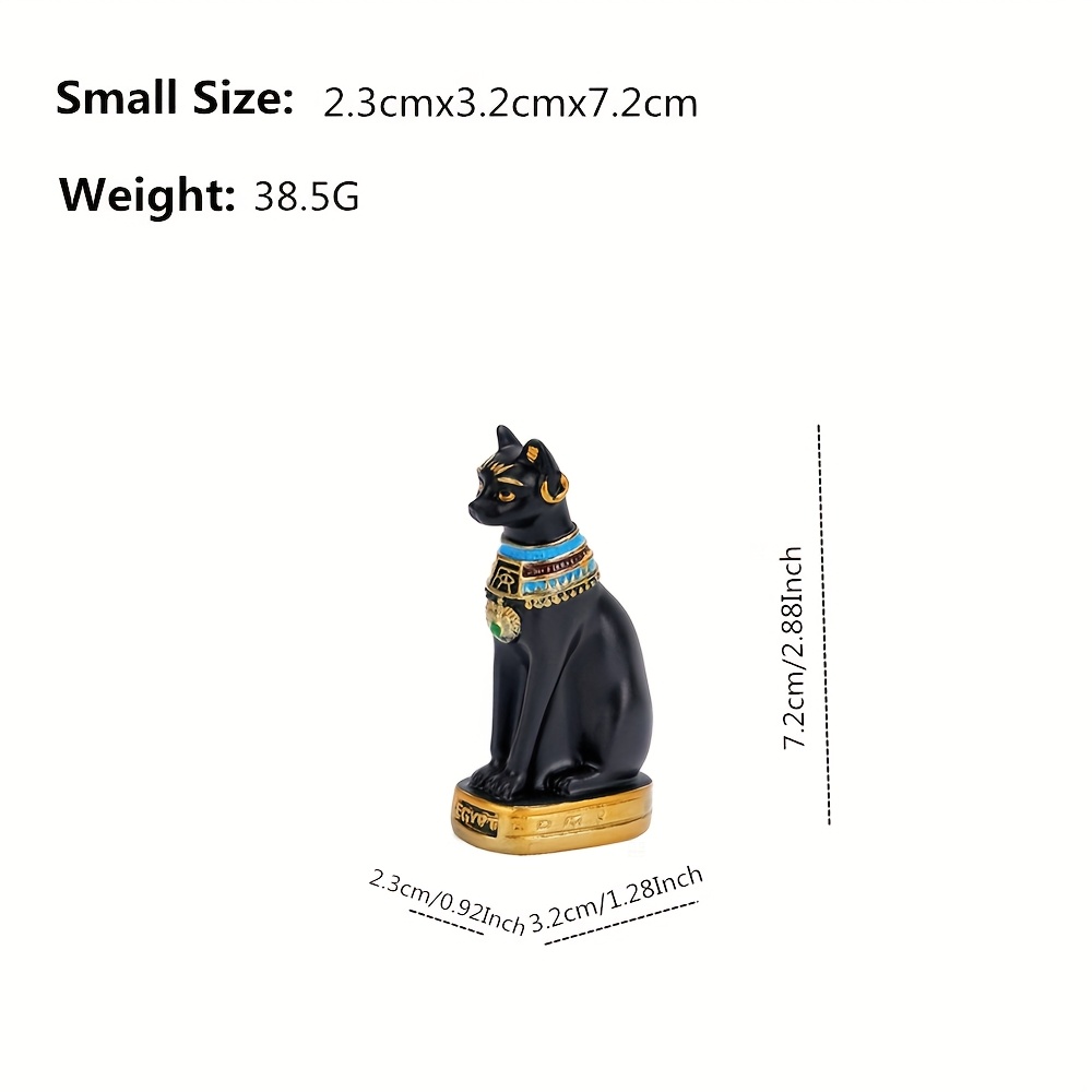 E-shop Antike Ägyptische -Statue - Ägyptische Katzen-Göttin Figur, Resin Religiöse Deko für Zuhause, Bücherregal - Ägyptische Mythologie Sammlerstatue