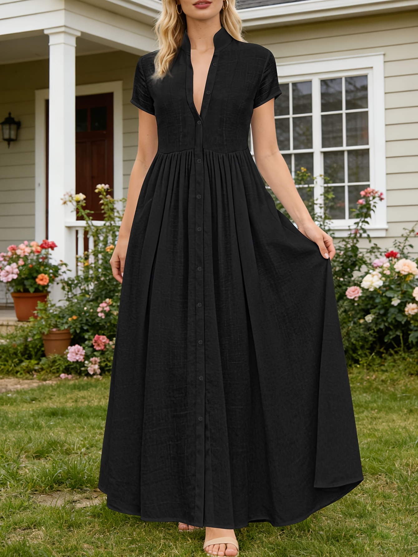 prom dress with short sleeves Sleeve Long Purple Dresses Beaded V Neck Prom APD3461 GLV2292-WHITE-ONESIZE Category:Black and Pink JSK Only Grey and White Vintage Sleeveless Back