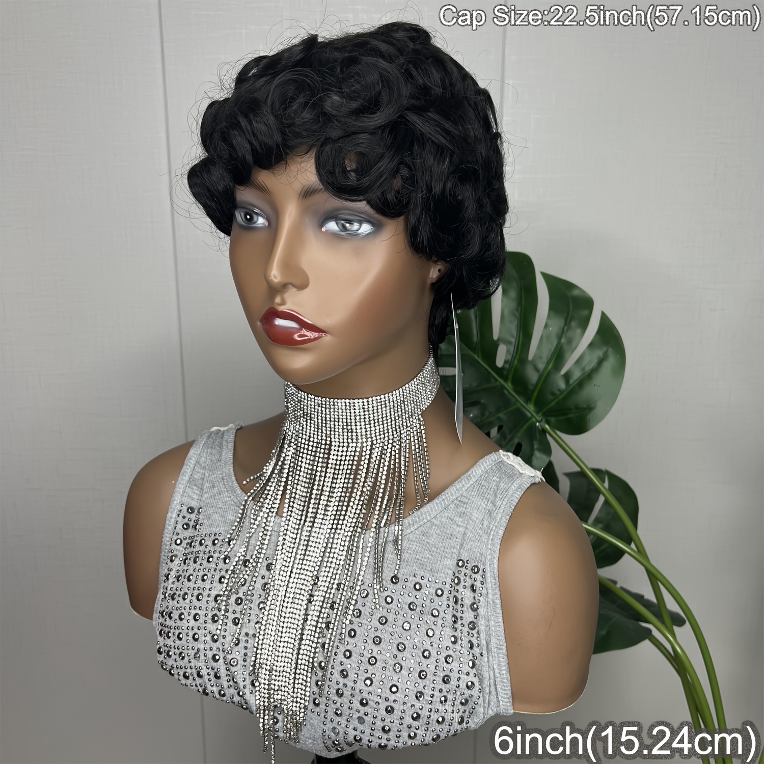 TEMU Short Cut Wig Loose Wave Wigs For Women 180% Density Short Loose Curly Wig Human Hair Full Machine Made Wig Daily Use