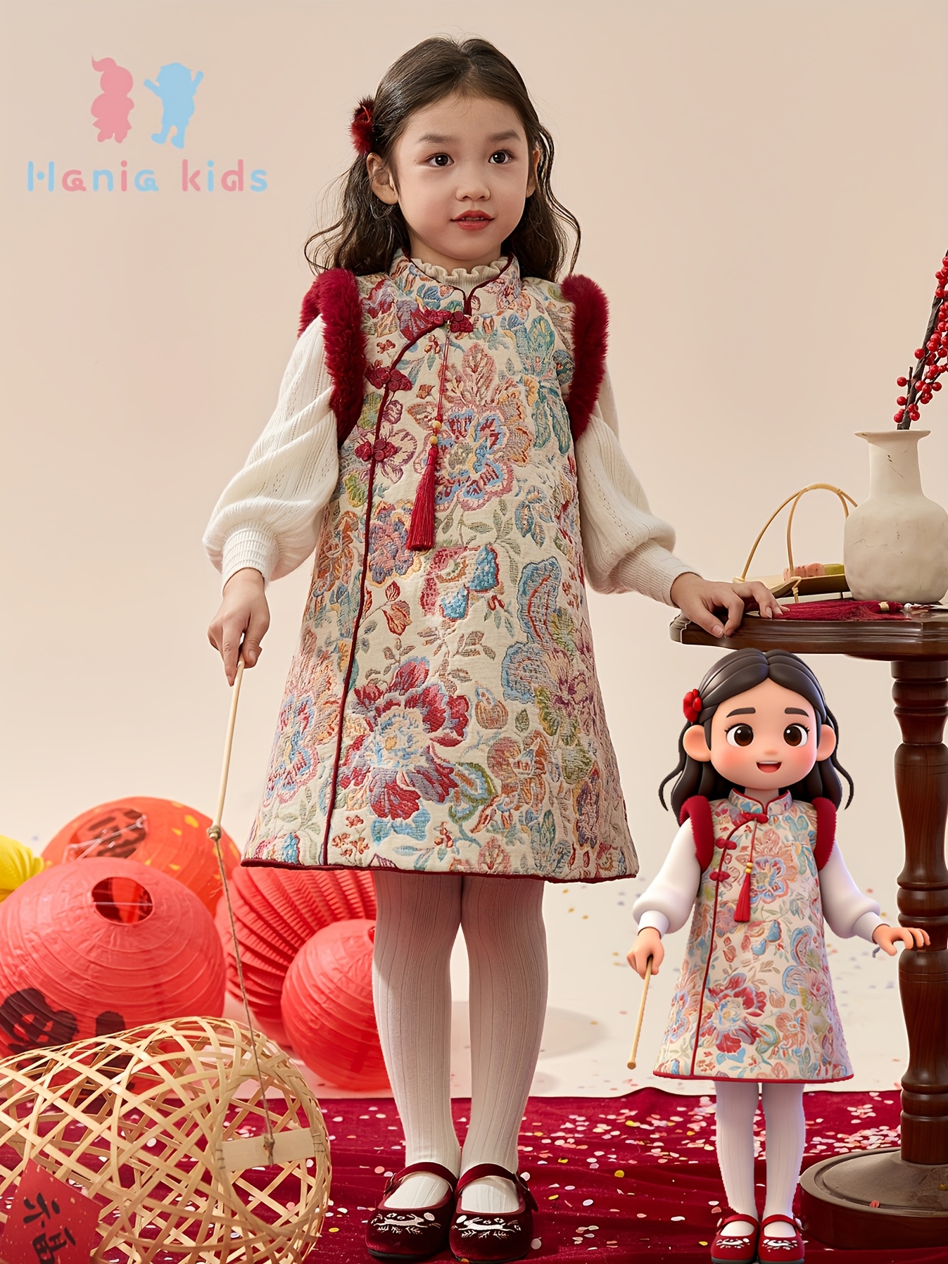 chinese new year dress kids sold on Temu Canada