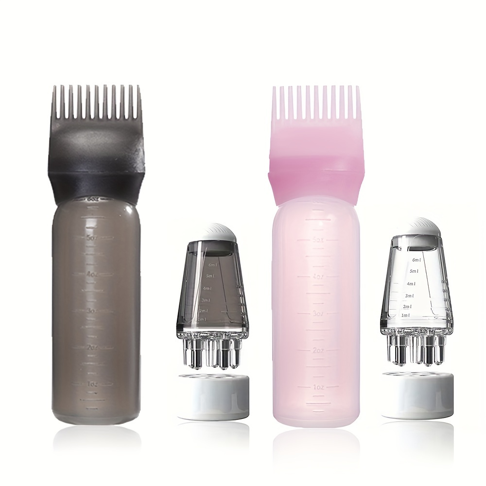 

Essential Oil Applicator Bottle & 1ml Scalp Massage Comb Set - Anti- Loss, Tools For All Types