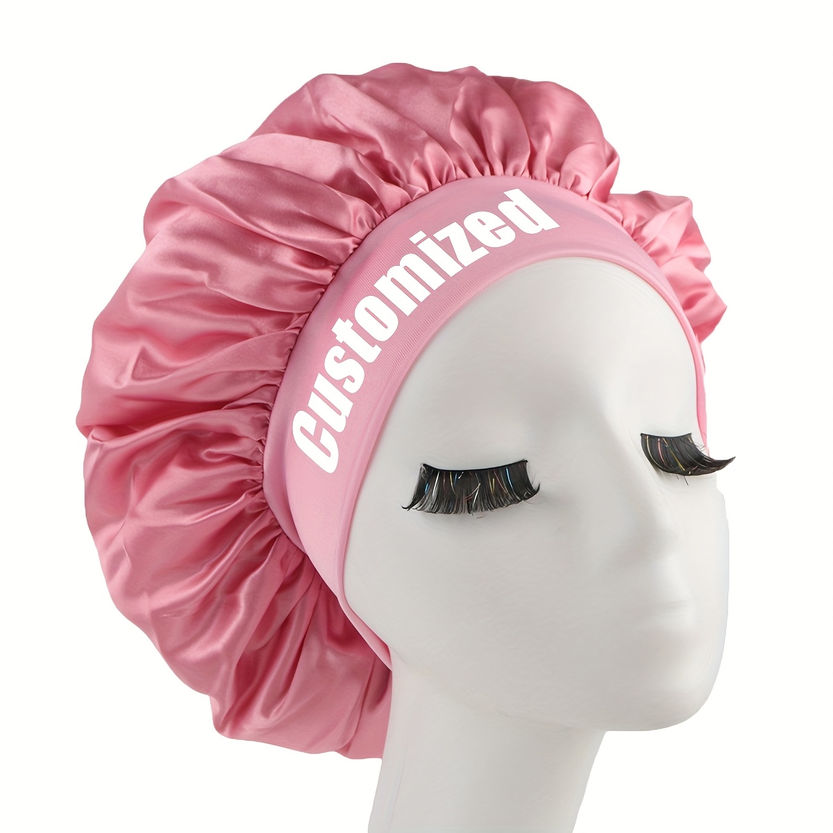 E-shop Eine individuell gefertigte Satinhaube zum Schlafen, mit einem leichten und elastischen Design in Unifarben, für den täglichen Gebrauch durch