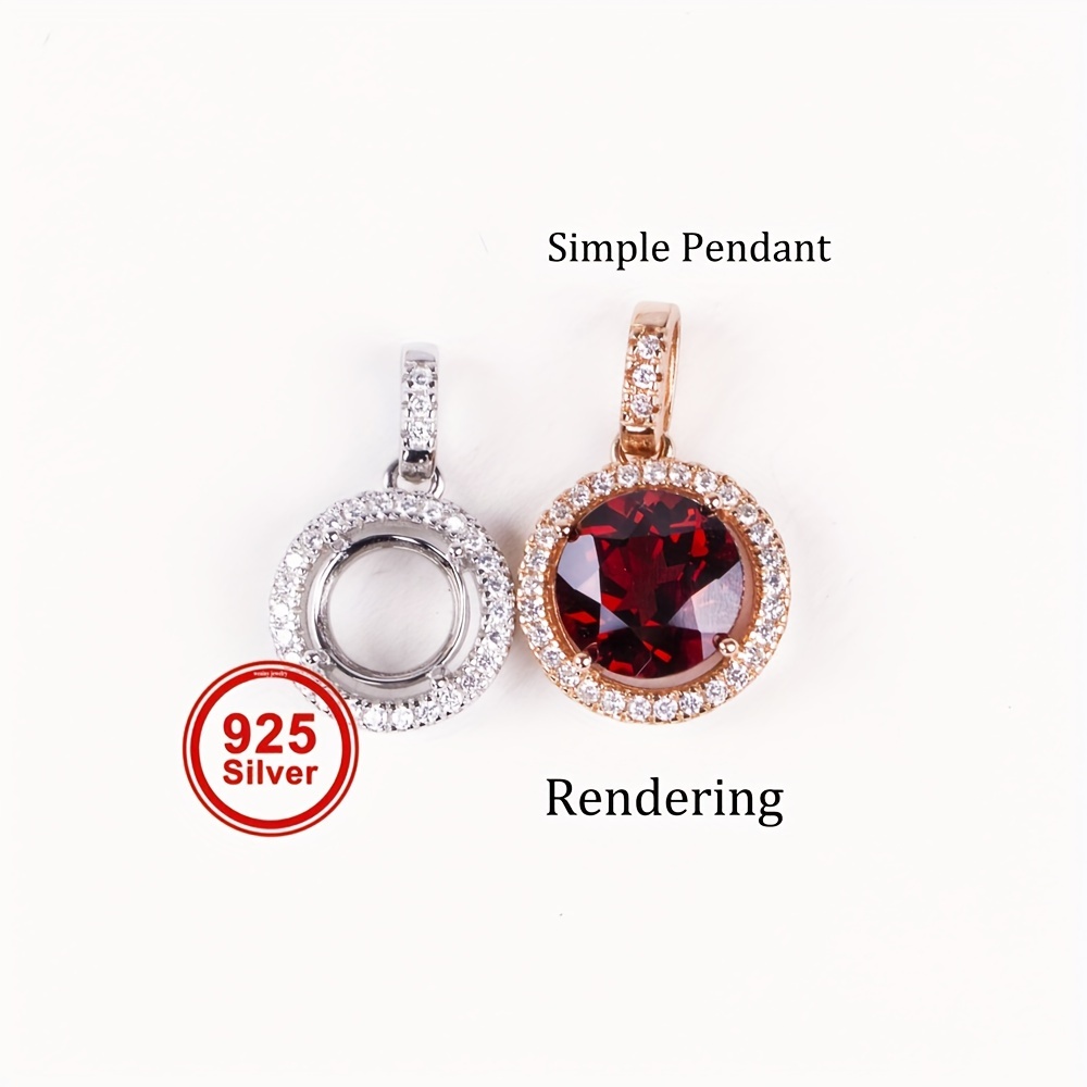 Alloy Open Back Bezel Pendants 3 Styles Rectangle Oval Round