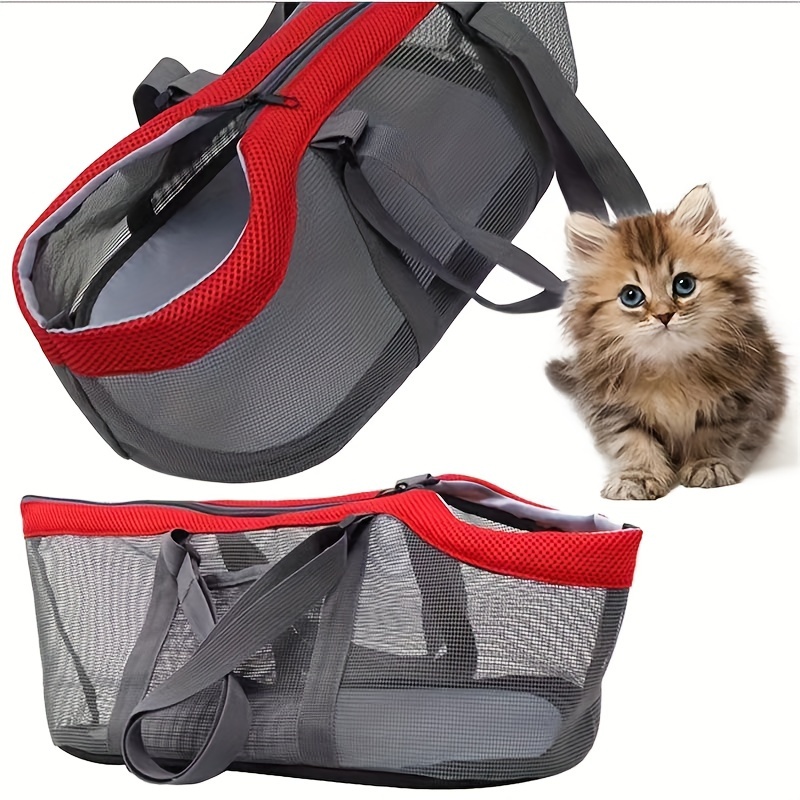 

Portable Pet Carrier Bag, Large Capacity, Breathable Transparent Design, Shoulder Sling For Cats And Dogs