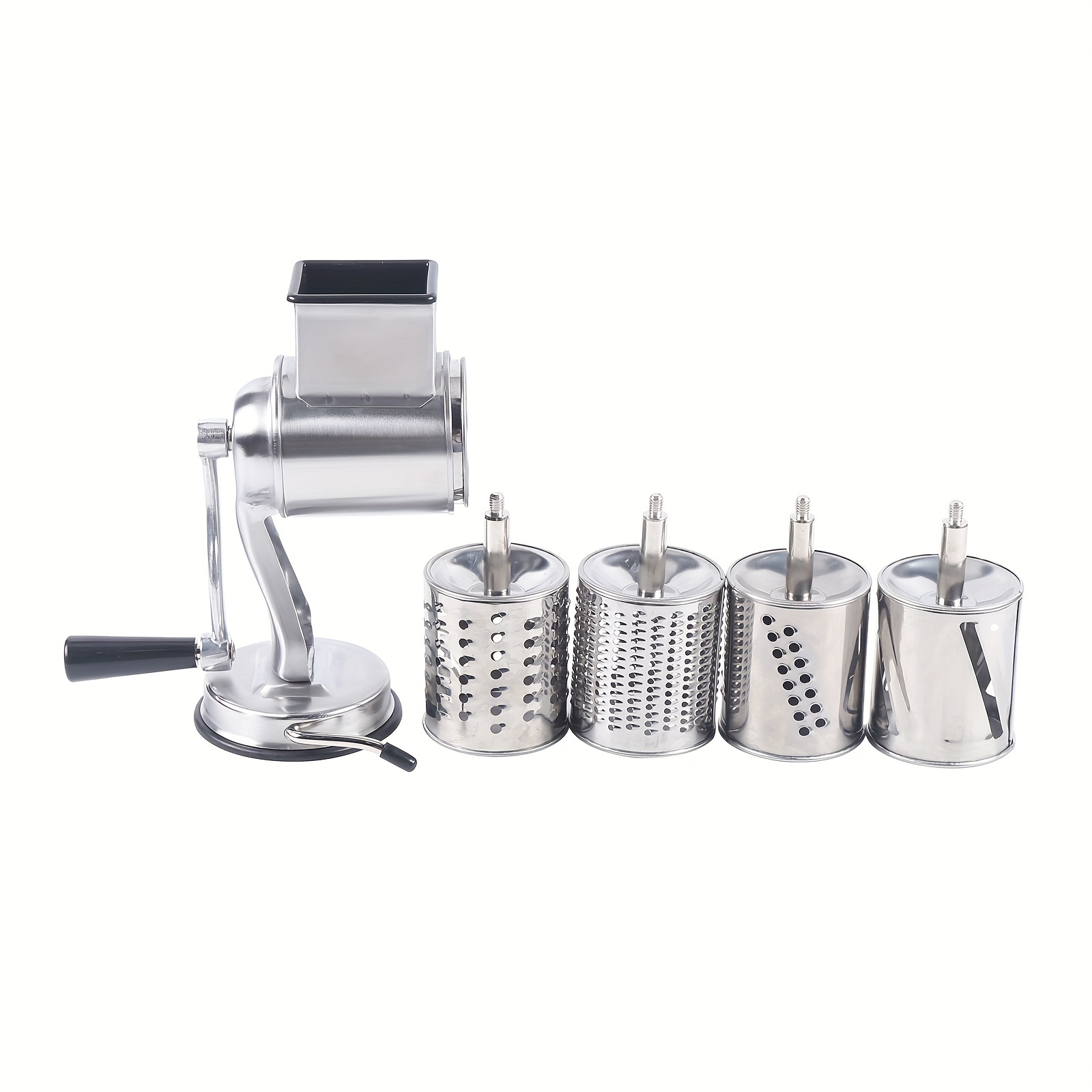 

Multifunctional Rotary Cheese Grater Hand Drum Slicer Crank Vegetable Chopper Stainless Steel
