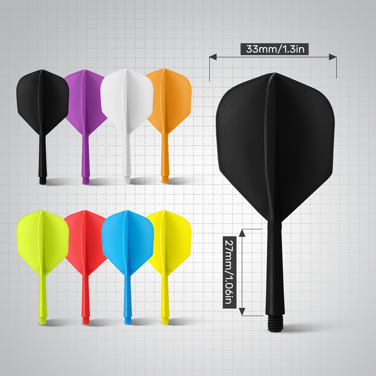24pcs Integrated Dart Tail Fins and Barrels