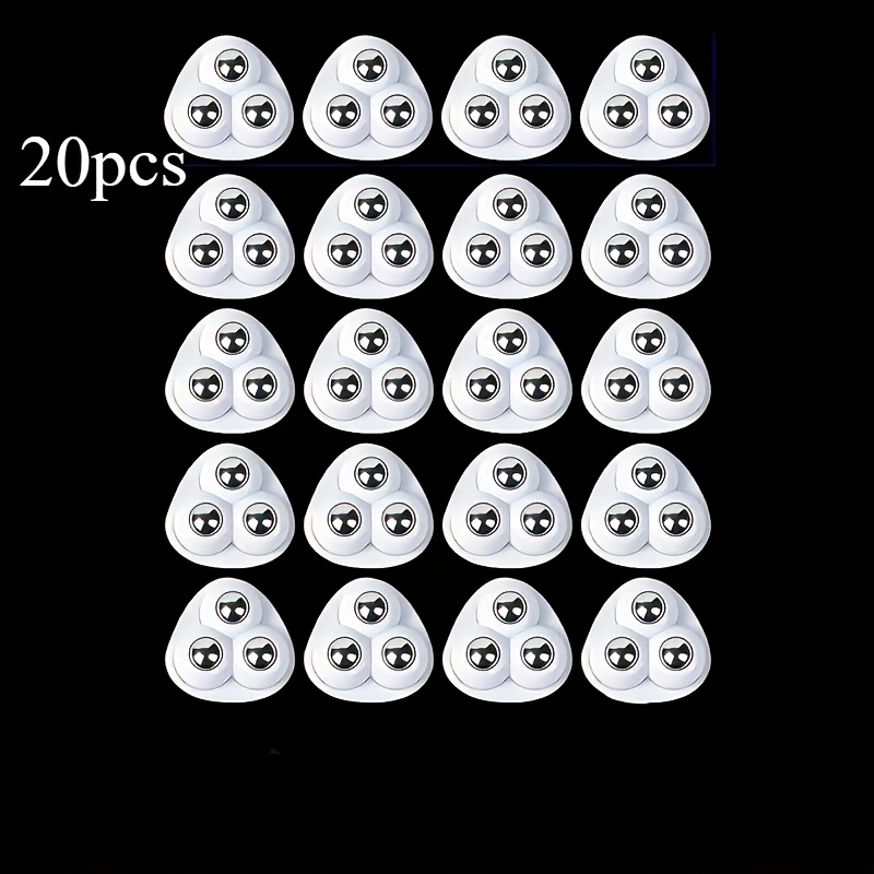 20 Self-adhesive Swivel Casters, 360° Rotation, With Stainless Steel Bearings. Quiet And Durable, With Thick Bases. Suitable For Furniture, Cabinets, And Storage Bins. White