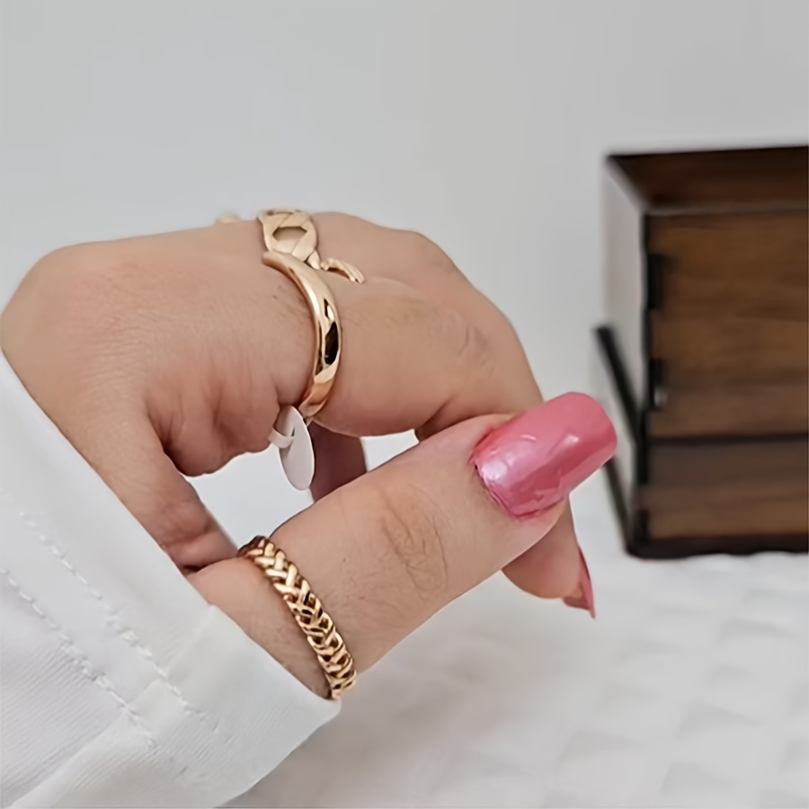 Daraz Pk Five Finger Ring Set UNI-10168-26 Pearl Gold Ring Set Of – ABW