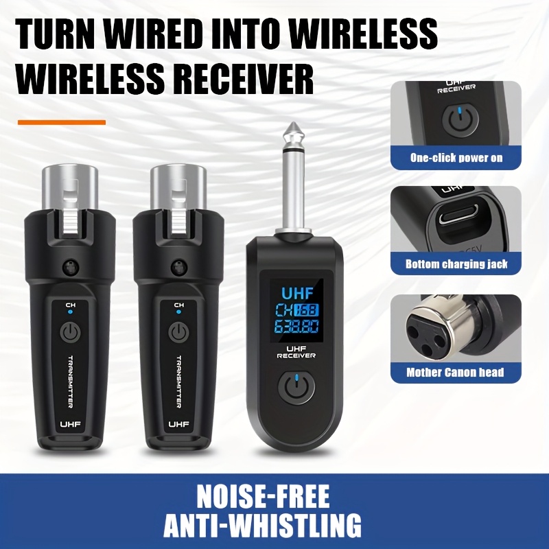 uhf xlr adapter system wireless microphone transmitter Temu Slovakia