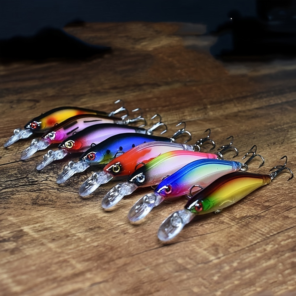 Image of 8pcs Sinking Minnow Fishing Lure Set 3.14in/0.22oz Crankbaits Artificial Hard Bait Kit Bass Carp Fishing Lure Pesca