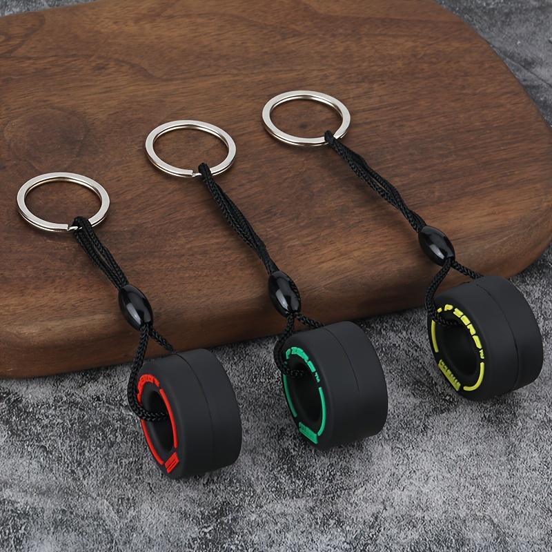 

1pc Tire Keychain, , , Key For Men