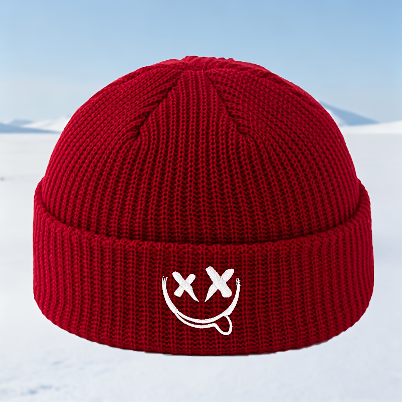 1pc unisex skull beanie hat soft warm winter cap - Temu Oman display picture 2