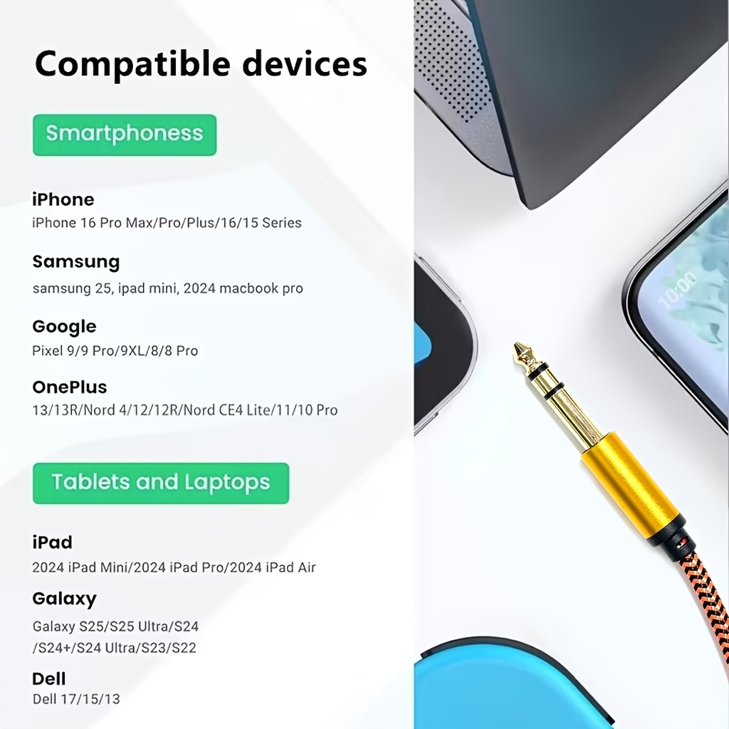 3.5mm Male to Female Audio Cable for Mobile Phones & Speakers