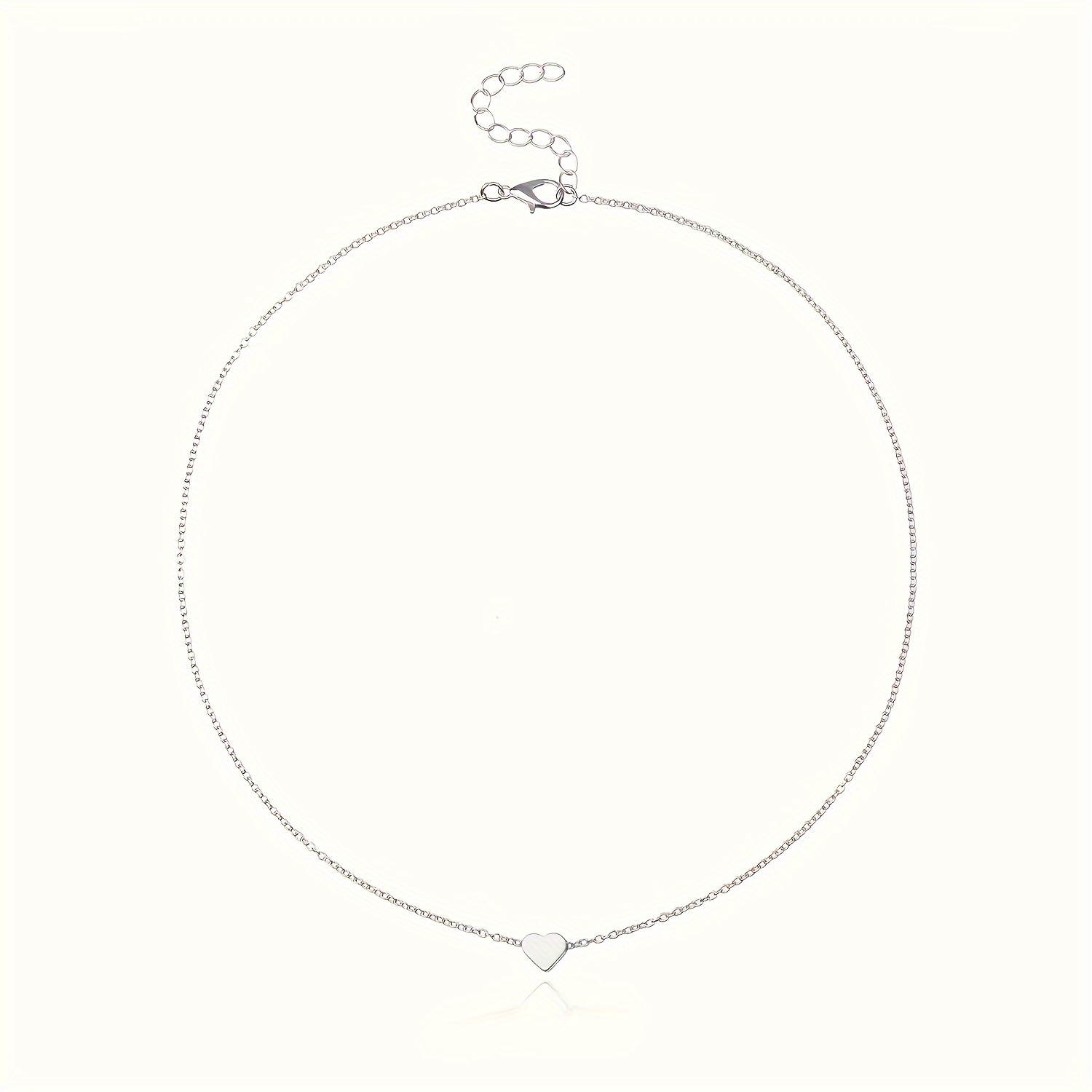 1pc Vintage Heart Pendant Necklace, Delicate and Minimalist Women's Alloy Collarbone Chain, Suitable for All Seasons, Perfect Valentine's Day Gift