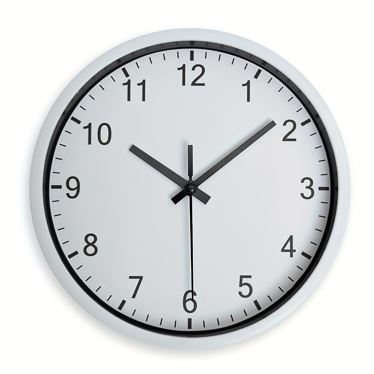 Reloj de pared minimalista de pulgadas, reloj puro y silencioso de  cuarzo decoración para sala, dormitorio, hogar co