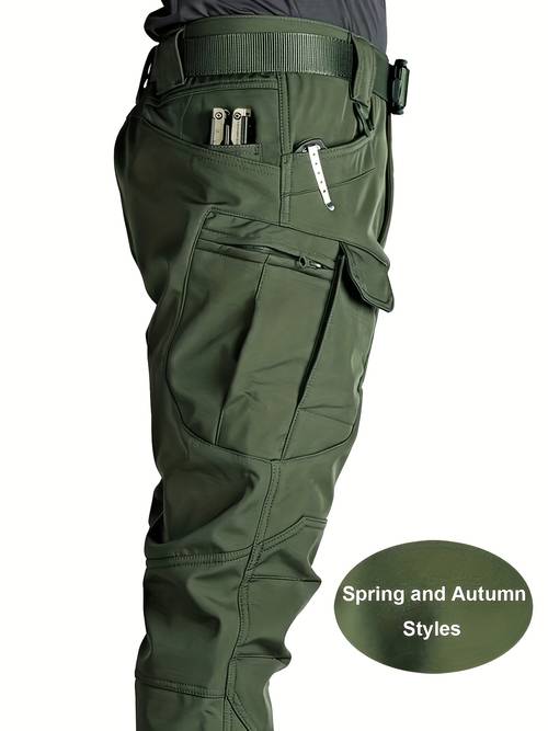herren stretch-cargohose mit mehreren – outdoor-wander- trekkinghose, schwarze – lässige, vielseitige hose mit geradem bein elastischem bund – strapazierfähige bequeme taktische cargo-arbeiterhose für frühling herbst