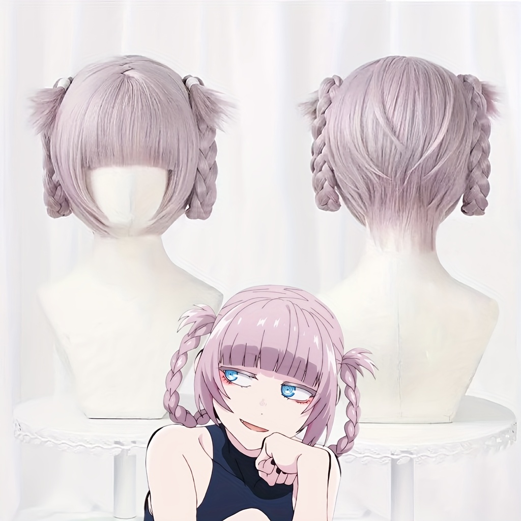 cartoon anime characters dress short wig bangs costume wigs Temu