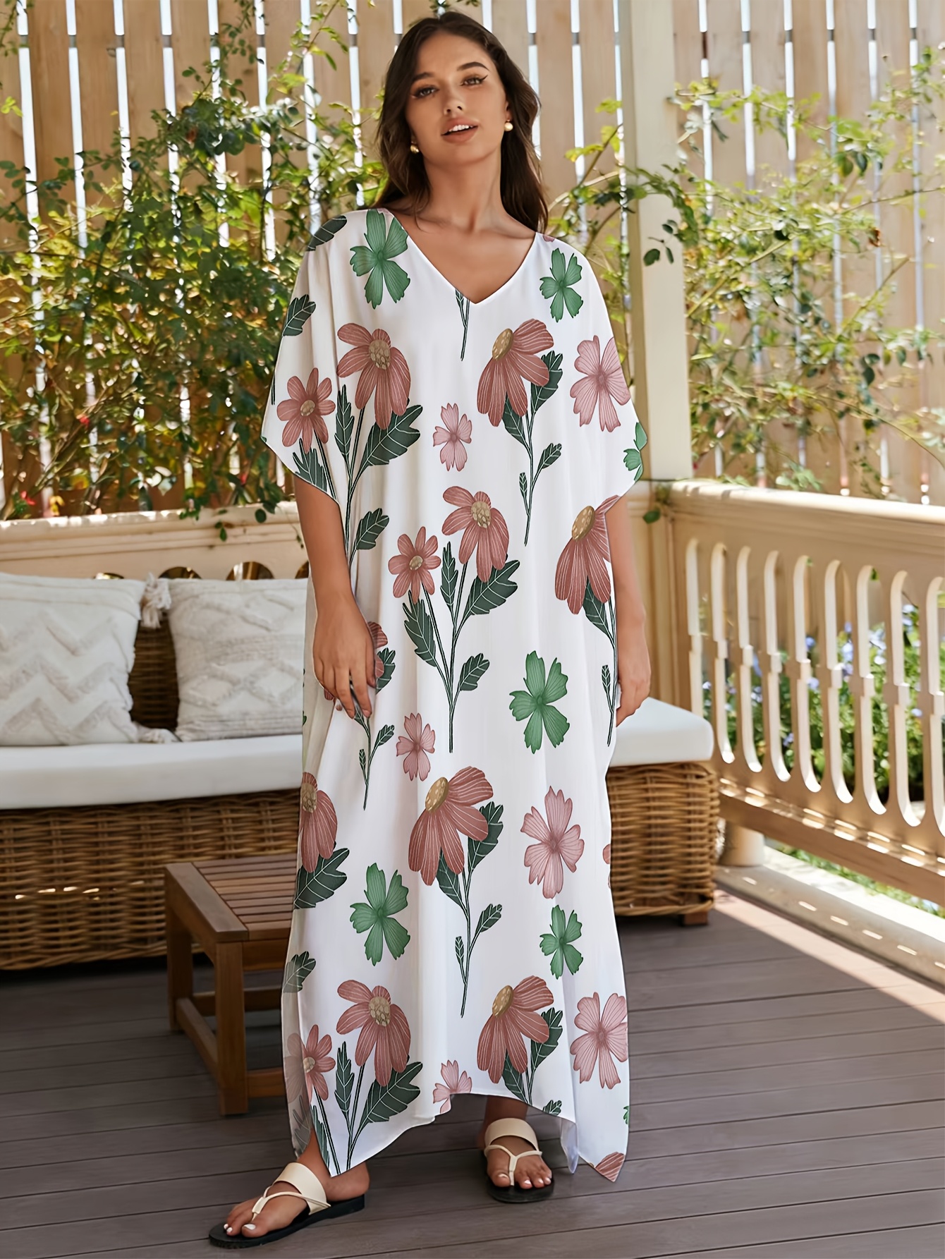 ladies summer dresses cotton Beach Dress for Women 2026 Linen for Women Dresses 2026 with Pockets Short Sleeve V Neck Flowy Casual Beach Loose Dress Army Green S at Amazon Women's Clothing store Color:english violet Your hips two piece lace prom dresses Creamy Cute Sexy Chic