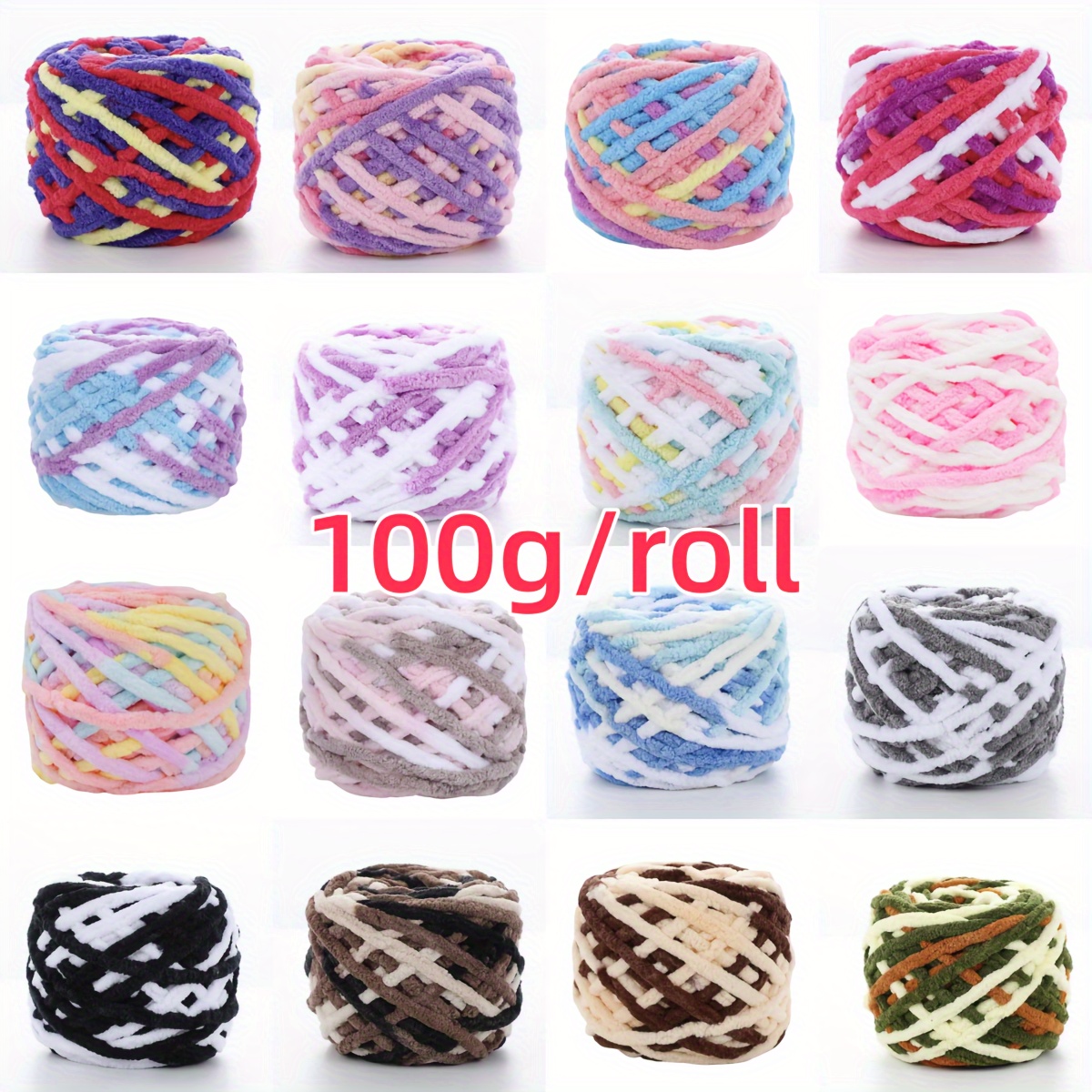 

1pc Ice Cushion Diy Coarse Fleece Thread Crochet Doll Knit Bag