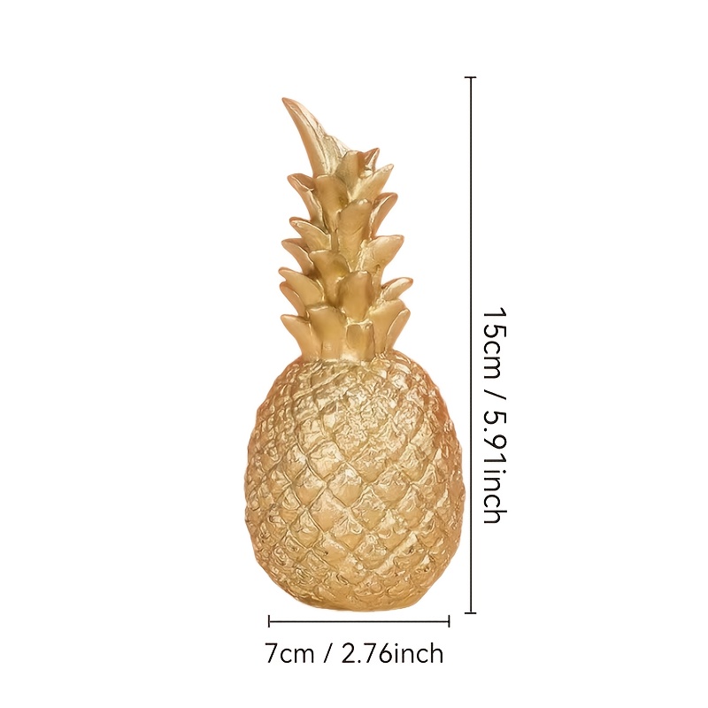 Image of 1pc Resin European-style Pineapple Entryway Decorative Ornament, 7*7*15cm Resin Figurine