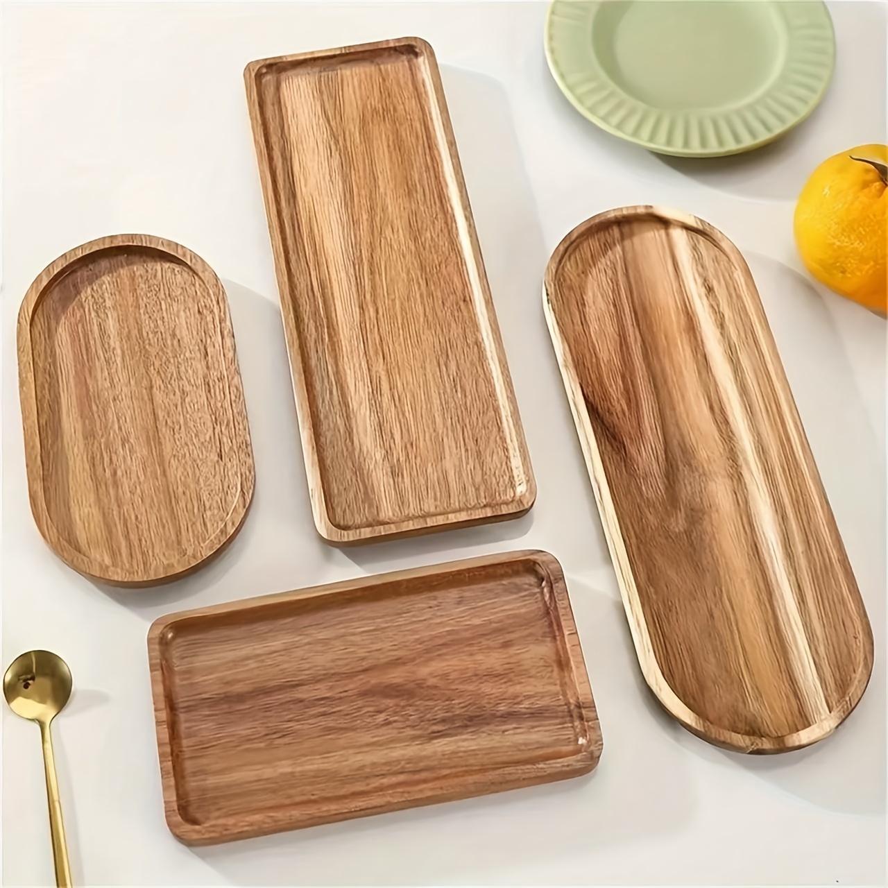 

1pc Wood Set, Wooden Platter For , Charcuterie, , , , Appetizers, Vegetables, And Restaurant Use