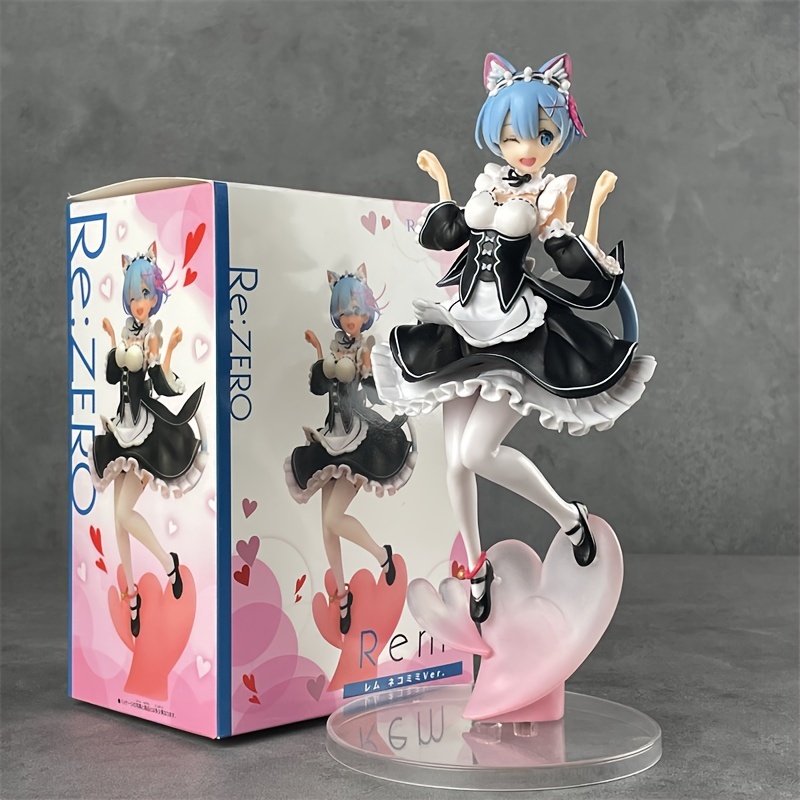 

1pc Anime Figurine With Cat Ears, Pvc Model, Desk Decor For Room, Ideal New Year And Holiday Gift