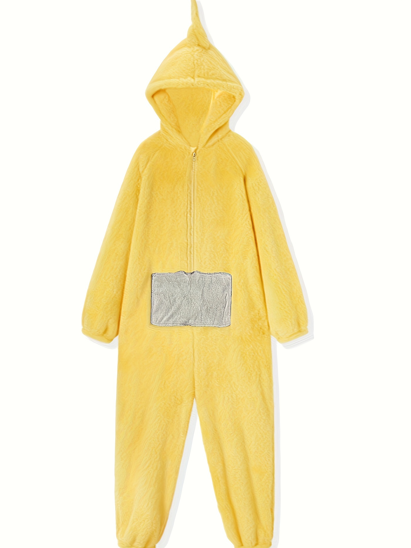 Solid Hooded Fuzzy Pajama Jumpsuit Music Festival Comfy Long - Temu