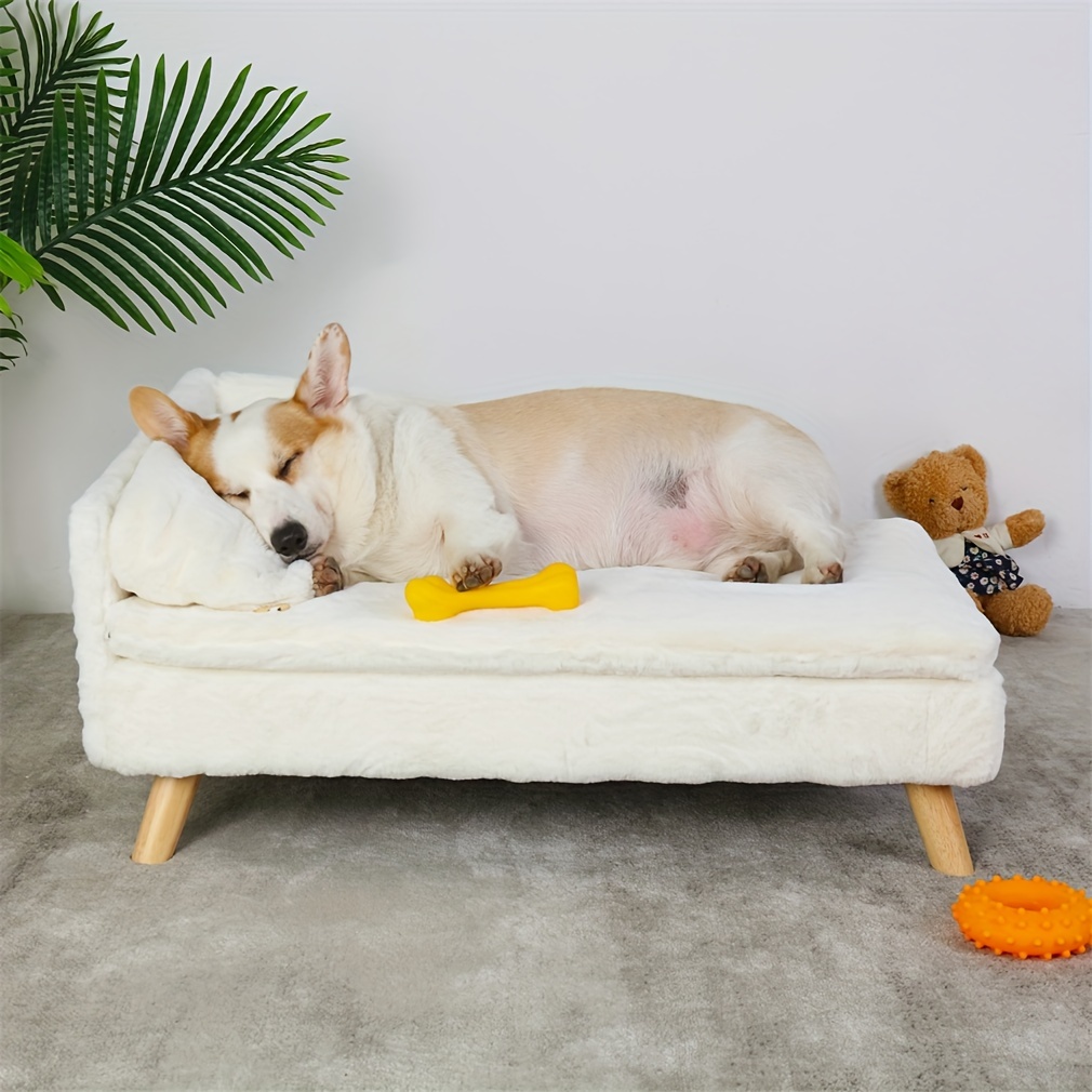 

Elevated Pet Sofa Dog Bed Cat Puppy Soft Warm Couch Chair Lounger Pillow Waterproof