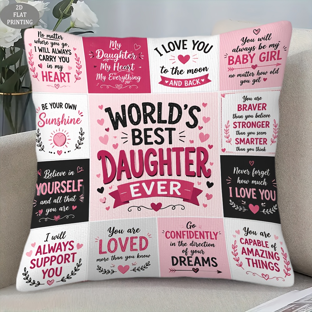 TEMU A Soft And Comfortable Pillowcase Featuring A Beautiful 2d Flat Pattern With A And Quote Theme. Double-sided Printing, Does Not Include Pillow