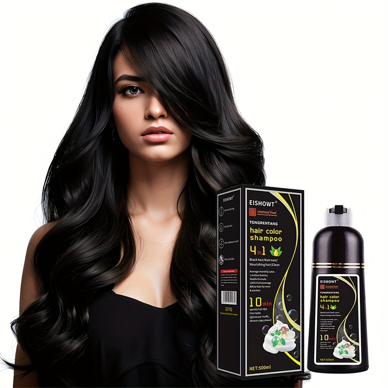 Hair Dye Shampoo Instant 4 In 1 +100% Grey Coverage - Beauty & Health ...