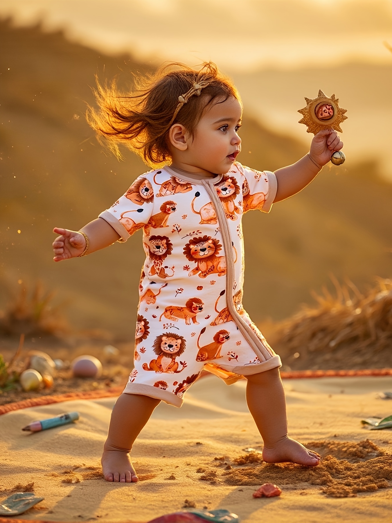 Baby Halloween Pumpkin Costume – Cute Hooded Romper Jumpsuit For Newborn & Toddler Boys & Girls, Orange Zipper Outfit