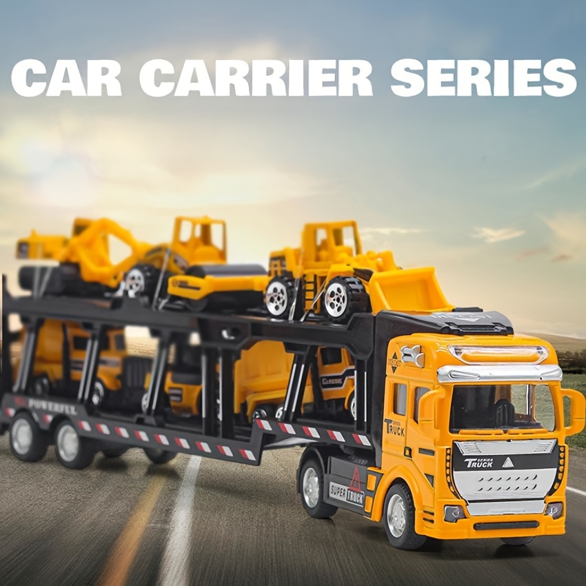 

Truck King Die-cast Toy Set: 32cm Alloy Semi-truck With 6 Mini , Suitable For Ages 3+ - Perfect For Play And Display!