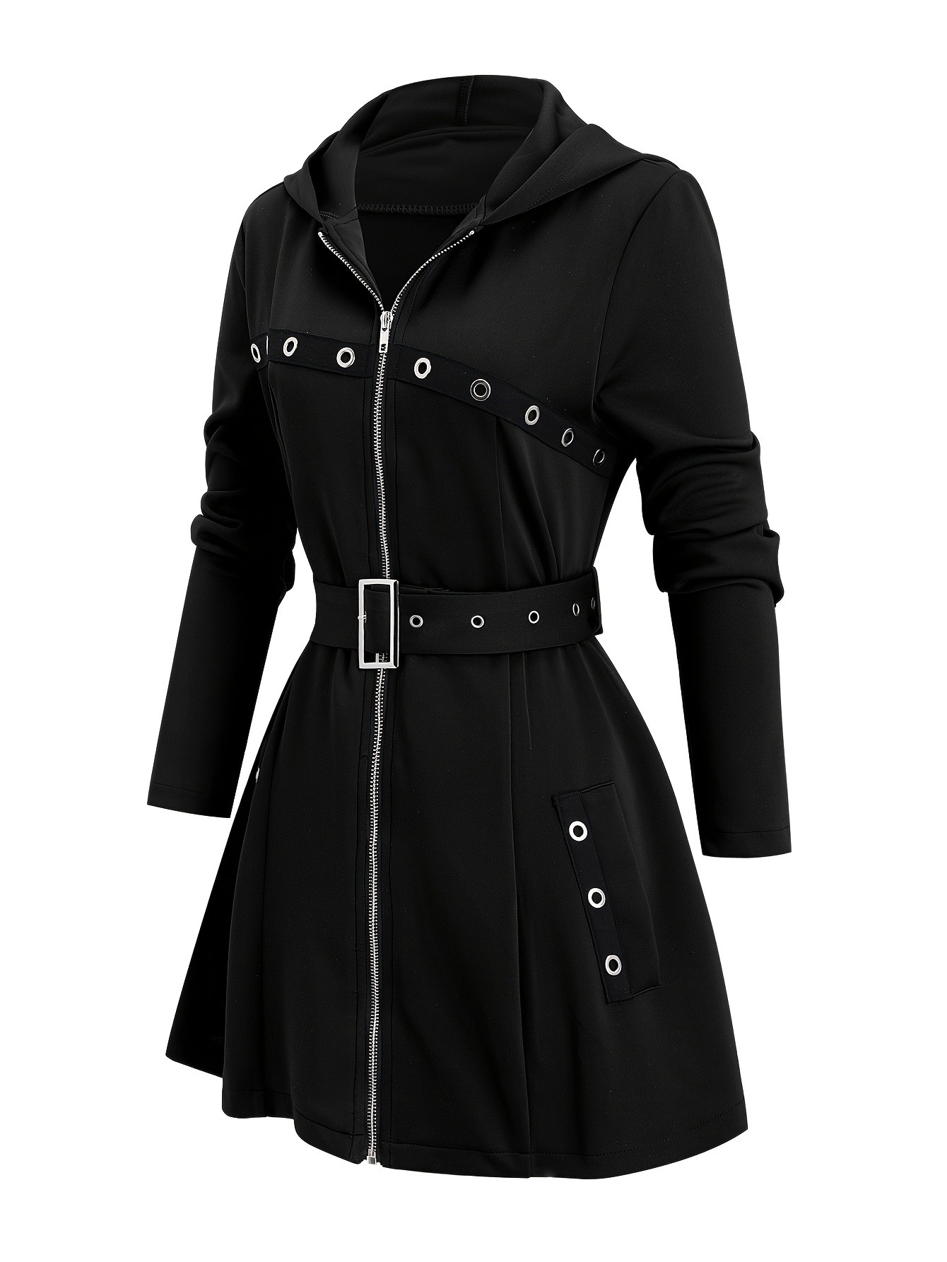 激レア goa 00s gimmick trench coat black Marciano Trech Donna Camille Trentch 5RGL05 7114a JBLK BLACK